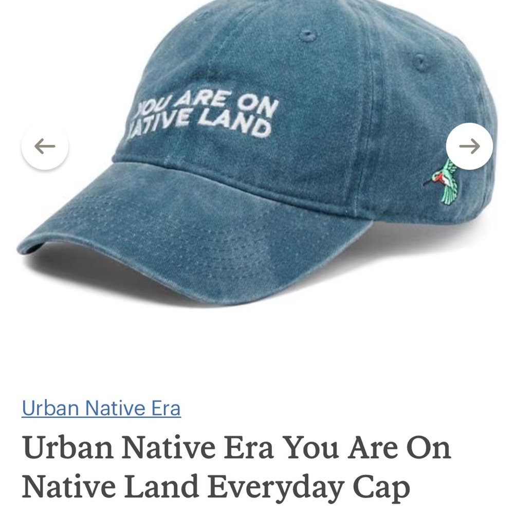 “You are on native land” baseball cap
